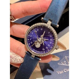 Van Cleef Arpels New Diamond Quartz Watch Navy