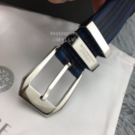 Versace New Leather Pin Buckle 35mm Business Leisure Belt Blue