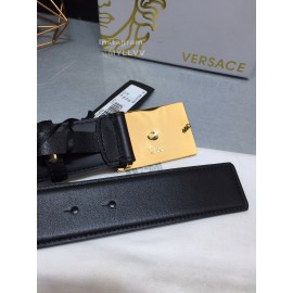 Versace Fashion Calf Leather Medusa Square Gold Buckle 40mm Belt 