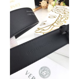 Versace Soft Calf Leather Gold Pin Buckle 35mm Belt