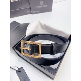 Versace Calf Leather Gold Pin Buckle 35mm Business Belt