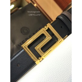 Versace Grain Cowhide Gold S Buckle 35mm Belt