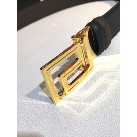 Versace Grain Cowhide Gold S Buckle 35mm Belt