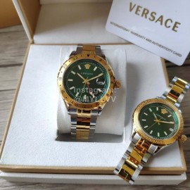 Versace Vcq Series Quartz Watch For Men And Women Green