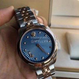 Versace Audrey V Steel Strap 38mm Dial Watch Blue