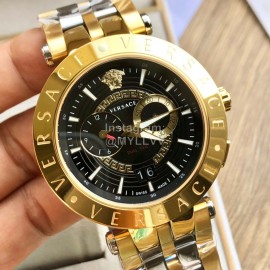 Versace Vebv Series Multifunctional Large Dial Watch For Men Black