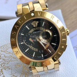 Versace Vebv Series Multifunctional Large Dial Watch For Men Black