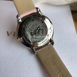 Versace Audrey V Leather Strap 38mm Dial Watch For Women Pink