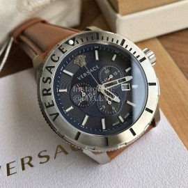 Versace Verg Series 43mm Dial Multifunctional Watch For Men Brown