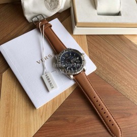 Versace Verg Series 43mm Dial Multifunctional Watch For Men Brown