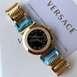 Versace P5q Diamond Inlaid Quartz Watch For Women Black