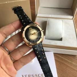 Versace Vebm Sapphire Crystal Rivet Strap Watch