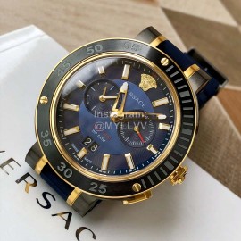 Versace Vcn 44mm Dial Sapphire Glass Watch Navy