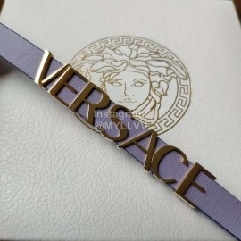 Versace Fashion 30mm Dial Leather Strap Watch For Women Purple