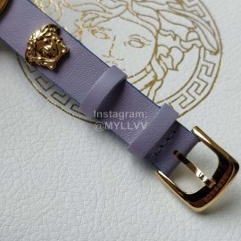 Versace Fashion 30mm Dial Leather Strap Watch For Women Purple