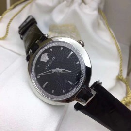 Versace 36mm Dial Sapphire Mirror Quartz Watch Black