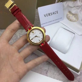 Versace 36mm Dial Sapphire Mirror Quartz Watch Red