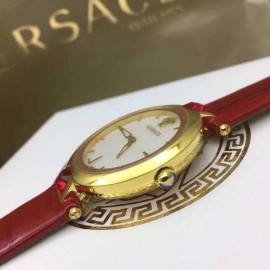 Versace 36mm Dial Sapphire Mirror Quartz Watch Red