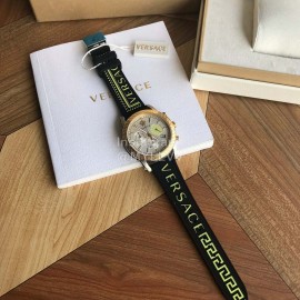 Versace Velt Series Rubber Strap 40mm Dial Watch For Women Yellow