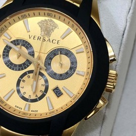 Versace M8c Six Needle 42mm Dial Timing Watch For Men Gold