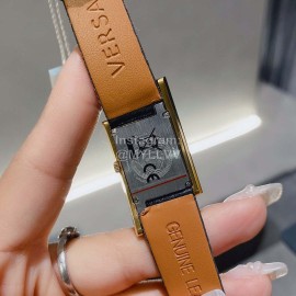 Versace Creca Lcon Square Dial Quartz Watch Black