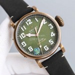Zenith 45mm Green Dial Soft Strap Luminous Watch