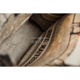 DIOR BOOK TOTE Beige Forest Oblique Embroidery Canvas Bag Large