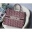 DIOR BOOK TOTE Burgundy Oblique Embroidery Canvas Bag Large