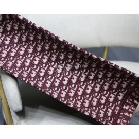 DIOR BOOK TOTE Burgundy Oblique Embroidery Canvas Bag Large