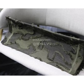 DIOR BOOK TOTE Camouflage Green Oblique Embroidery Canvas Bag Large