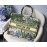 DIOR BOOK TOTE Green Coconut Tree Oblique Embroidery Canvas Bag Large