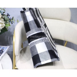 DIOR BOOK TOTE Lattice Black Oblique Embroidery Canvas Bag Large