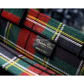 DIOR BOOK TOTE Lattice Colorful Oblique Embroidery Canvas Bag Large