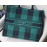 DIOR BOOK TOTE Lattice Green Oblique Embroidery Canvas Bag Large