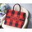 DIOR BOOK TOTE Lattice Red Oblique Embroidery Canvas Bag Large