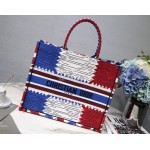 DIOR BOOK TOTE Mexico Color Oblique Embroidery Canvas Bag Large