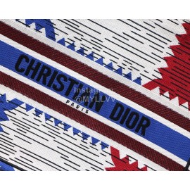 DIOR BOOK TOTE Mexico Color Oblique Embroidery Canvas Bag Large