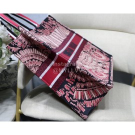 DIOR BOOK TOTE Rose Red Lion Oblique Embroidery Canvas Bag Large