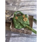 DIOR Cannage Lambskin My AbcDior Lady Dior Bag Avocado Green