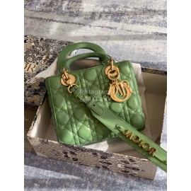 DIOR Cannage Lambskin My AbcDior Lady Dior Bag Avocado Green