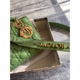 DIOR Cannage Lambskin My AbcDior Lady Dior Bag Avocado Green