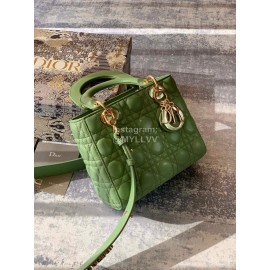 DIOR Cannage Lambskin My AbcDior Lady Dior Bag Avocado Green