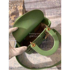 DIOR Cannage Lambskin My AbcDior Lady Dior Bag Avocado Green