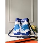 Louis Vuitton Monogram Canvas LV ESCALE NÉONOÉ MM Bucket Bag with A Removable Strap Bleu M45126