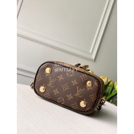 Louis Vuitton M45165 Monogram and Monogram Reverse Canvas Vanity PM Crossbody Cosmetics Bag For Women Yellow