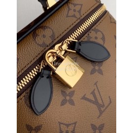 Louis Vuitton M45165 Monogram and Monogram Reverse Canvas Vanity PM Crossbody Cosmetics Bag For Women Yellow