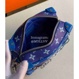Louis Vuitton Monogram Canvas LV ESCALE MINI SOFT TRUNK Crossbody Bag For Men Blue M45433