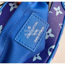 Louis Vuitton Monogram Canvas LV ESCALE MINI SOFT TRUNK Crossbody Bag For Men Blue M45433