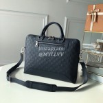 Louis Vuitton AVENUE SOFT BRIEFCASE Damier Infini Leather 15" Laptop Messenger Bag For Men Astral N41020
