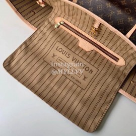 Louis Vuitton Monogram Canvas Neverfull GM Tote Large Size Bag For Women Beige M40990